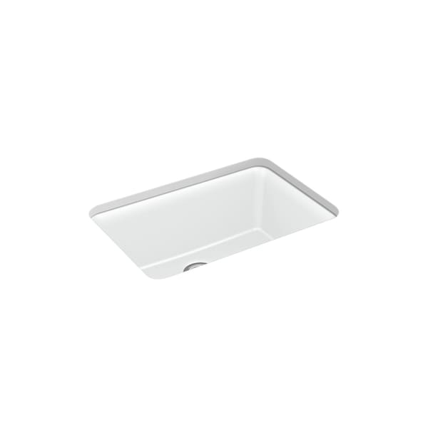 27-1/2x18-5/16x9-1/2 Neoroc Undermnt Sgl-Bowl Kitchen Sink W/ Rack